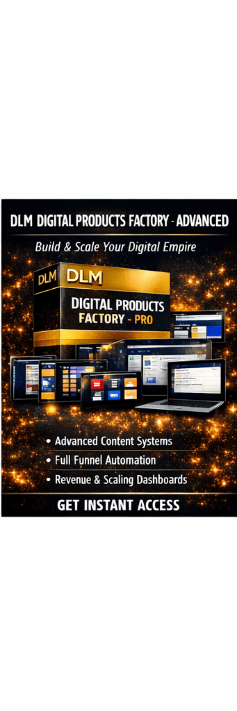 DLM DigitalProductsFactory Toolkit — Advanced